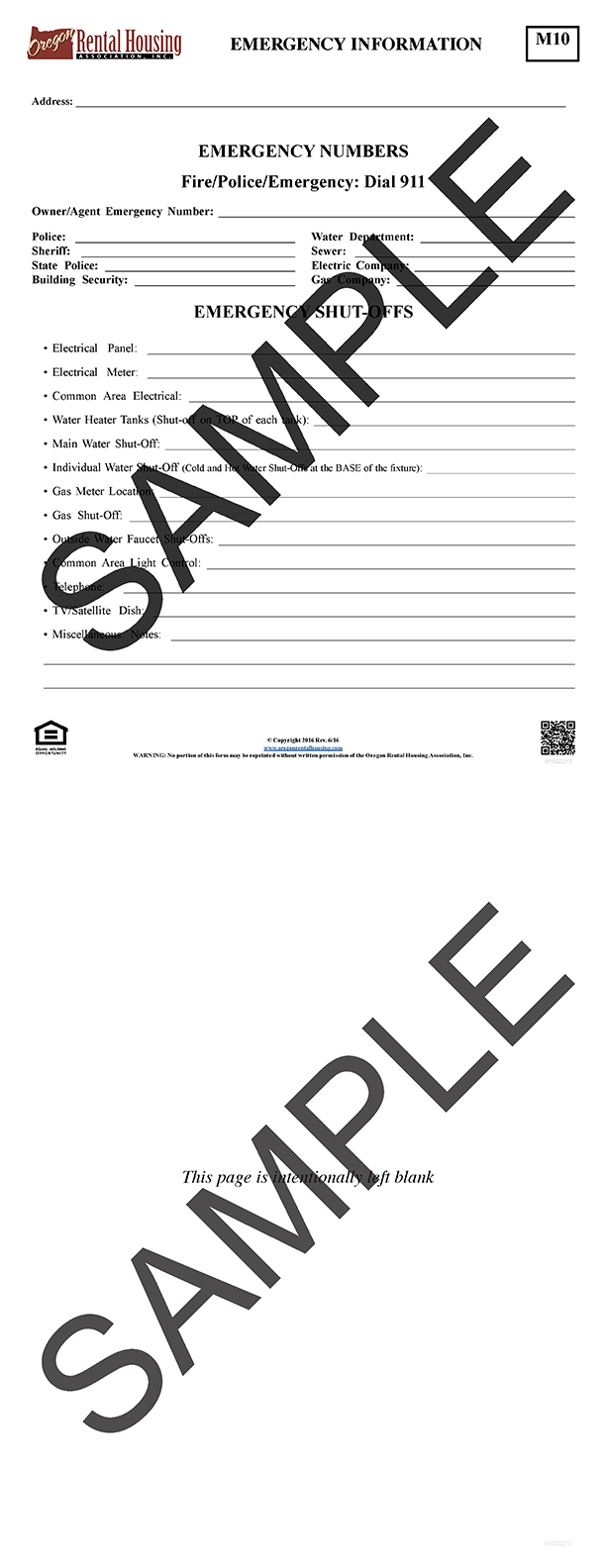 Emergency Information<br/>06/2016