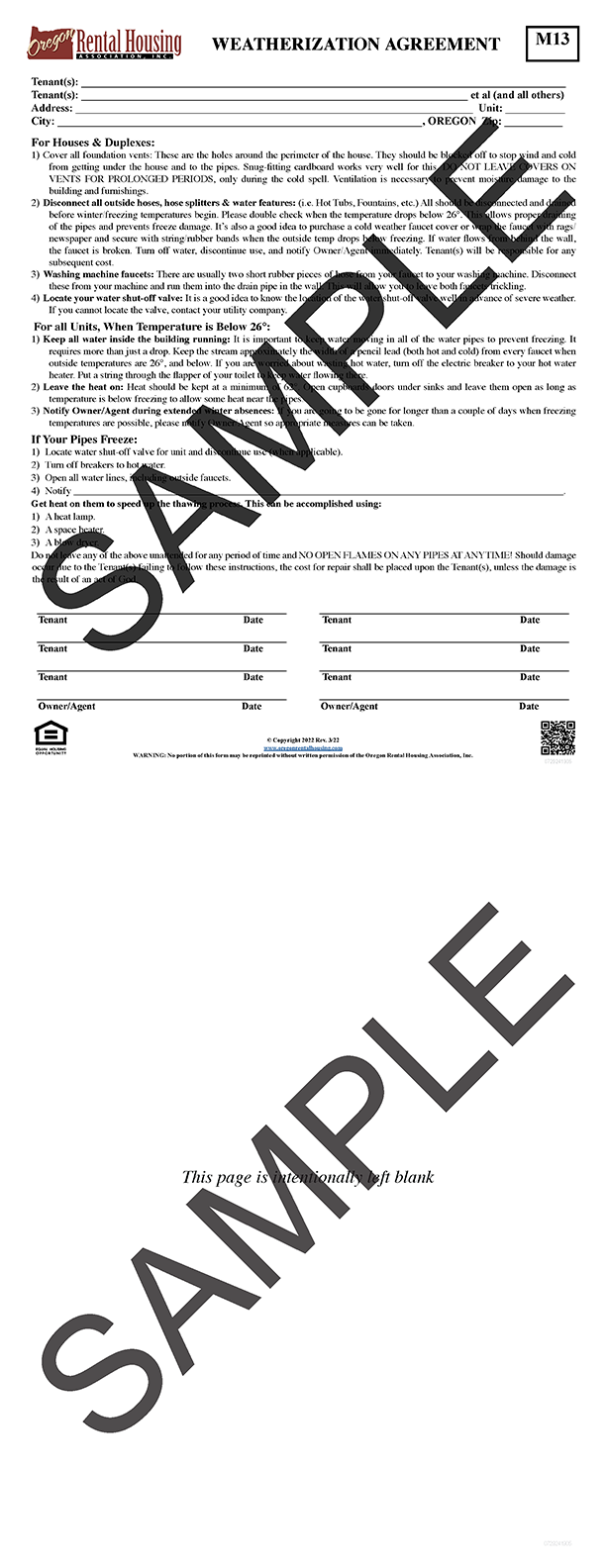 Weatherization Agreement<br/>03/2022