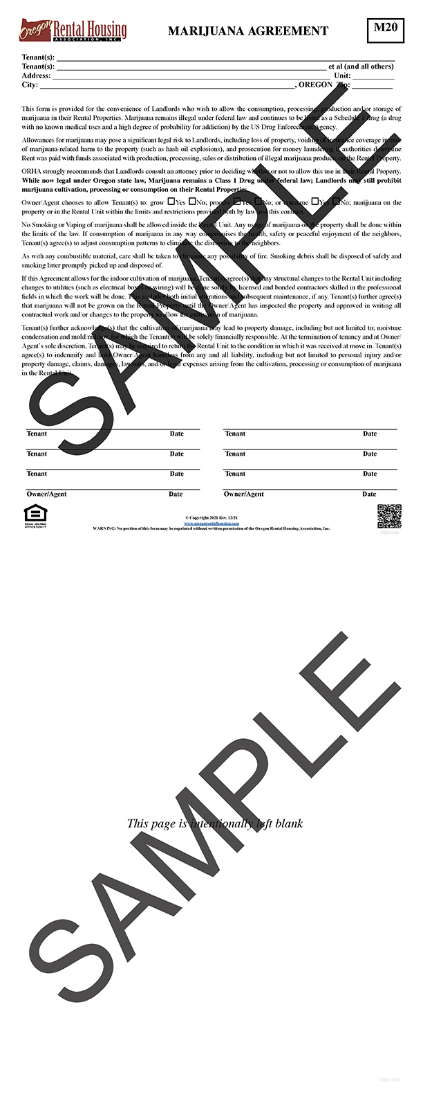 Marijuana Agreement<br/>12/2021