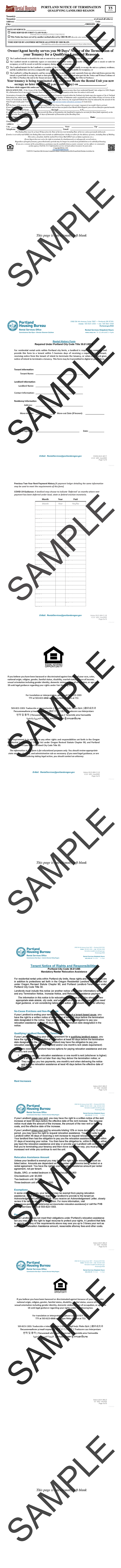 Portland Notice of Nonrenewal of Lease<br/>01/2022