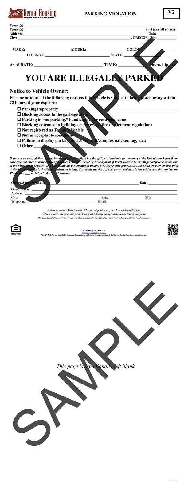 Parking Violation<br/>05/2019