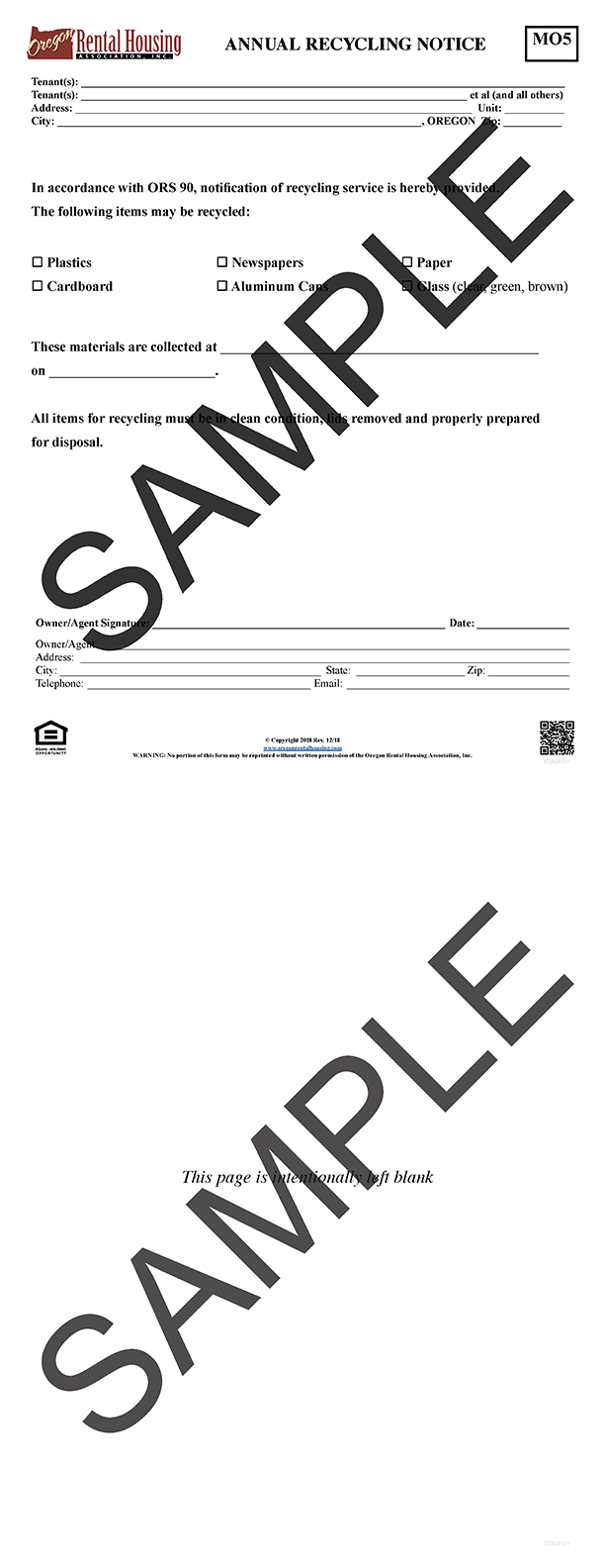 Annual Recycling Notice<br/>12/2018