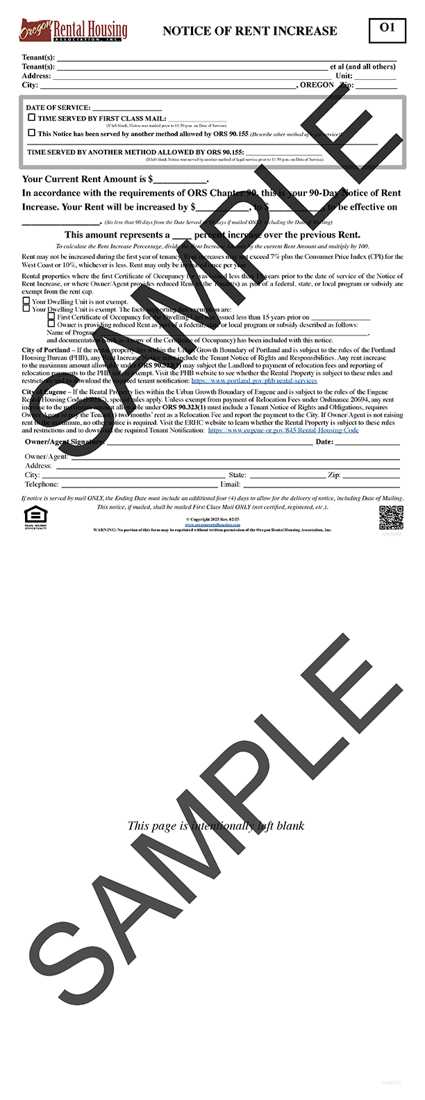 Notice of Rent Increase<br/>02/2025