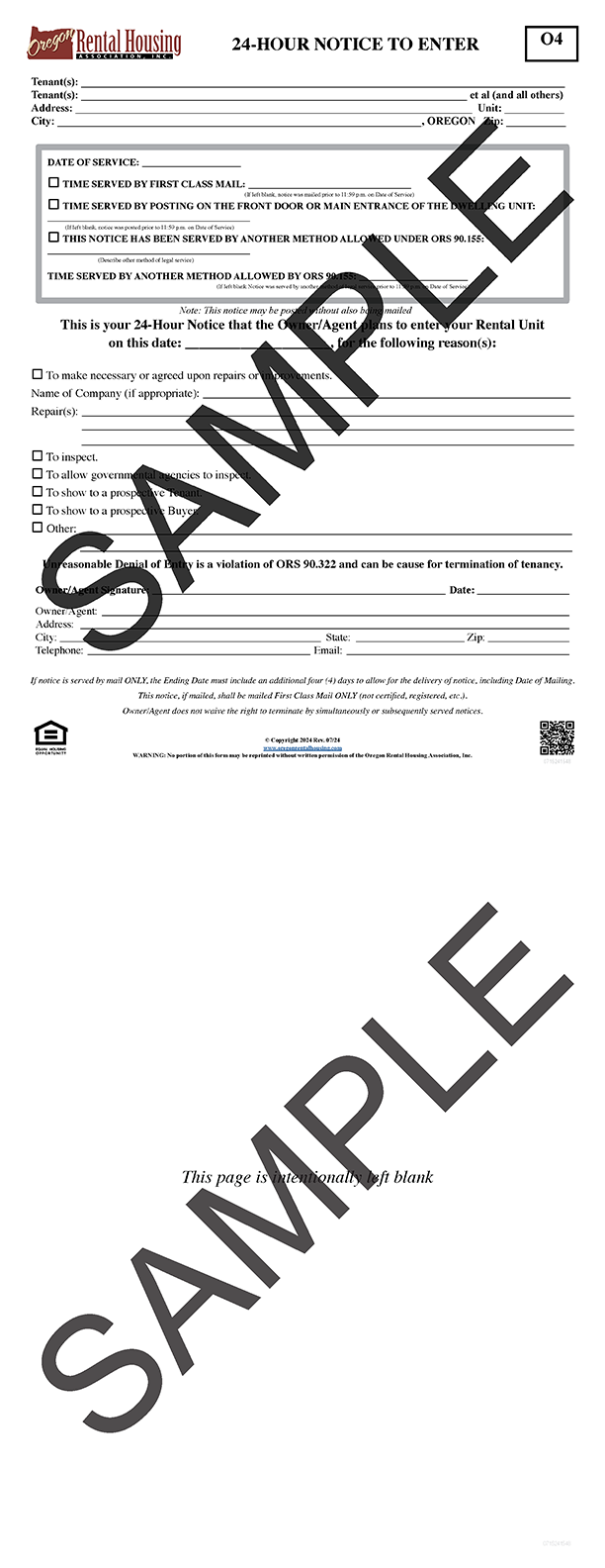 24-Hour Notice to Enter<br/>07/2024