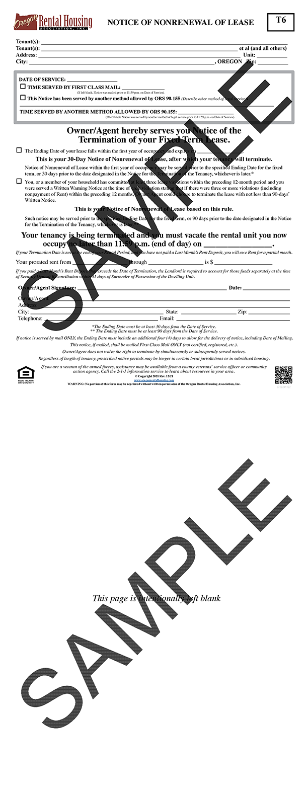 Notice of Nonrenewal of Lease<br/>12/2021