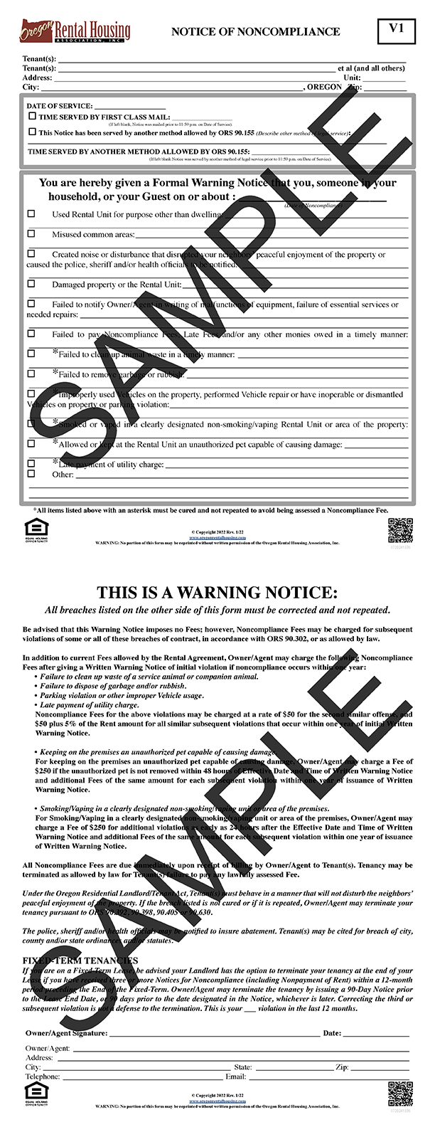 Notice of Noncompliance<br/>01/2022